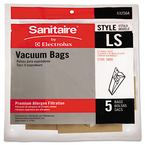 Sanitaire® wholesale. Commercial Upright Vacuum Cleaner Replacement Bags, Style Ls, 5-pack, 10 Pk-ct. HSD Wholesale: Janitorial Supplies, Breakroom Supplies, Office Supplies.