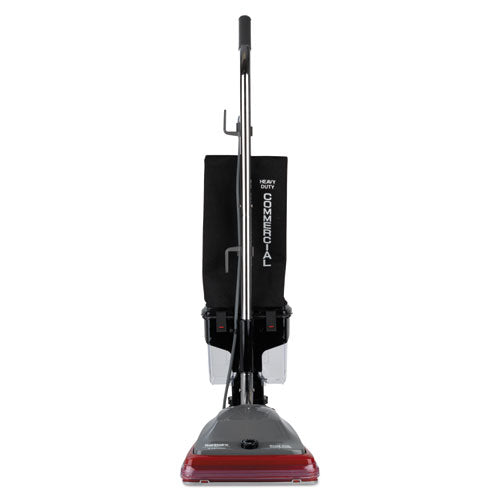 Sanitaire® wholesale. Tradition Upright Vacuum With Dust Cup, 5 Amp, 14 Lb, Gray-red. HSD Wholesale: Janitorial Supplies, Breakroom Supplies, Office Supplies.
