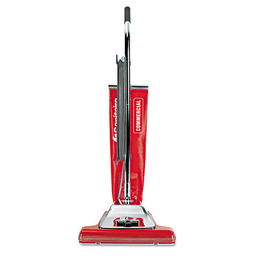 Sanitaire® wholesale. Tradition Bagless Upright Vacuum, 16" Wide Path, 18.5 Lb, Red. HSD Wholesale: Janitorial Supplies, Breakroom Supplies, Office Supplies.