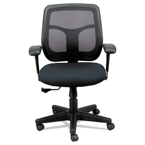 Eurotech wholesale. Apollo Mid-back Mesh Chair, Black Seat-black Back, Black Base. HSD Wholesale: Janitorial Supplies, Breakroom Supplies, Office Supplies.