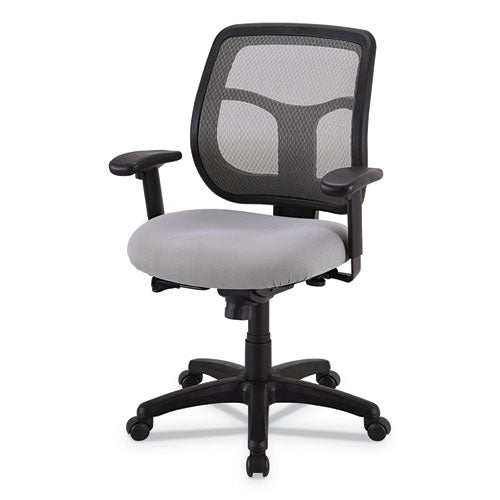 Eurotech wholesale. Apollo Mid-back Mesh Chair, Silver Seat-silver Back, Black Base. HSD Wholesale: Janitorial Supplies, Breakroom Supplies, Office Supplies.