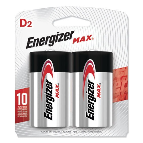 Energizer® wholesale. ENERGIZER Max Alkaline D Batteries, 1.5v, 2-pack. HSD Wholesale: Janitorial Supplies, Breakroom Supplies, Office Supplies.