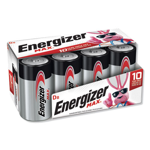 Energizer® wholesale. ENERGIZER Max Alkaline D Batteries, 1.5v, 8-pack. HSD Wholesale: Janitorial Supplies, Breakroom Supplies, Office Supplies.