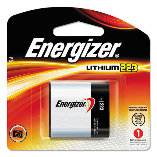 Energizer® wholesale. ENERGIZER 223 Lithium Photo Battery, 6v. HSD Wholesale: Janitorial Supplies, Breakroom Supplies, Office Supplies.