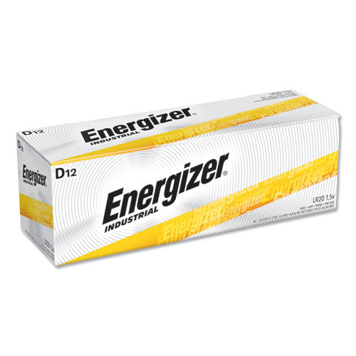 Energizer® wholesale. ENERGIZER Industrial Alkaline D Batteries, 1.5v, 12-box. HSD Wholesale: Janitorial Supplies, Breakroom Supplies, Office Supplies.