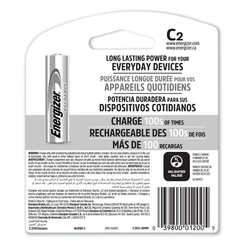 Energizer® wholesale. ENERGIZER Nimh Rechargeable C Batteries, 1.2v, 2-pack. HSD Wholesale: Janitorial Supplies, Breakroom Supplies, Office Supplies.