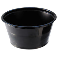 Fabri-Kal® wholesale. Portion Cups, 2oz, Black, 250-sleeve, 10 Sleeves-carton. HSD Wholesale: Janitorial Supplies, Breakroom Supplies, Office Supplies.