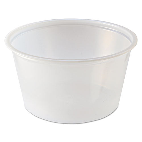 Fabri-Kal® wholesale. Portion Cups, 2 Oz, Clear, 2500-carton. HSD Wholesale: Janitorial Supplies, Breakroom Supplies, Office Supplies.