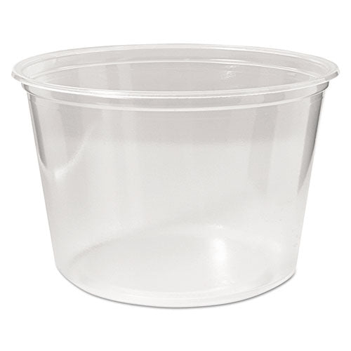 Fabri-Kal® wholesale. Microwavable Deli Containers, 16 Oz, 4.6" Diameter X 3"h, Clear, 500-carton. HSD Wholesale: Janitorial Supplies, Breakroom Supplies, Office Supplies.