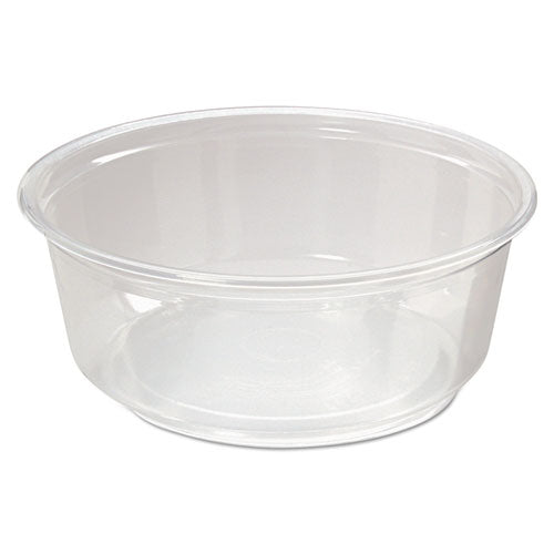 Fabri-Kal® wholesale. Microwavable Deli Containers, 8 Oz, 4.6" Diameter X 1.8"h, Clear, 500-carton. HSD Wholesale: Janitorial Supplies, Breakroom Supplies, Office Supplies.