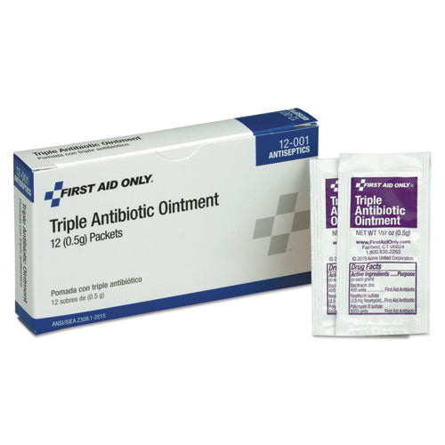 PhysiciansCare® by First Aid Only® wholesale. First Aid Kit Refill Triple Antibiotic Ointment, 12-box. HSD Wholesale: Janitorial Supplies, Breakroom Supplies, Office Supplies.