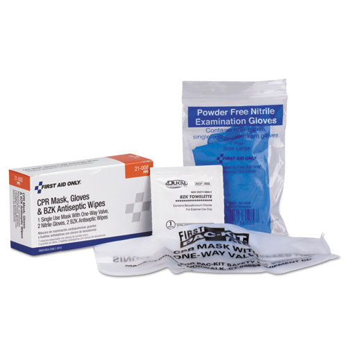 First Aid Only™ wholesale. Cpr Mask With Gloves And Wipes, 2 Gloves, 2 Wipes. HSD Wholesale: Janitorial Supplies, Breakroom Supplies, Office Supplies.