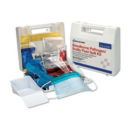 First Aid Only™ wholesale. Bbp Spill Cleanup Kit, 2.5" X 9" X 8". HSD Wholesale: Janitorial Supplies, Breakroom Supplies, Office Supplies.