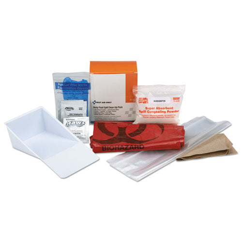 First Aid Only™ wholesale. Bbp Spill Cleanup Kit, 3.625" X 4.312" X 2.25". HSD Wholesale: Janitorial Supplies, Breakroom Supplies, Office Supplies.
