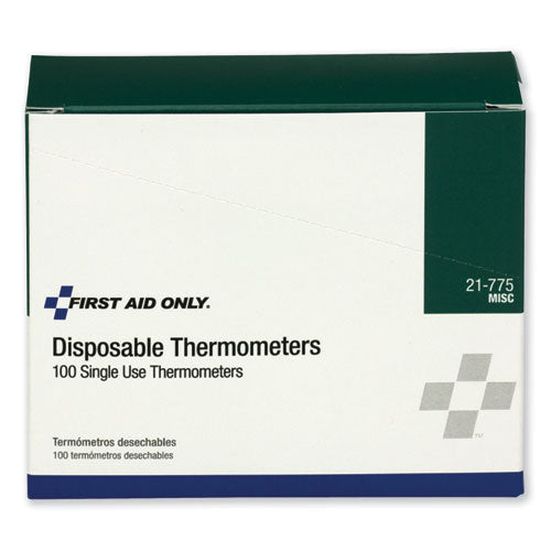 First Aid Only™ wholesale. Disposable Forehead Thermometer, 100-box. HSD Wholesale: Janitorial Supplies, Breakroom Supplies, Office Supplies.