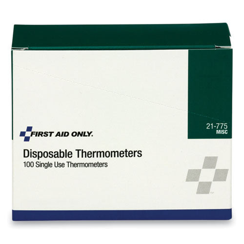 First Aid Only™ wholesale. Disposable Forehead Thermometer, 100-box. HSD Wholesale: Janitorial Supplies, Breakroom Supplies, Office Supplies.