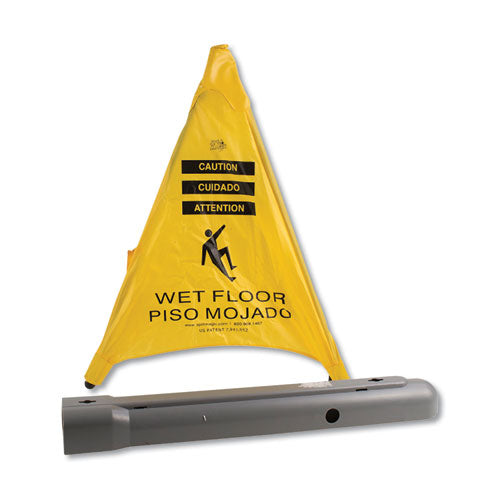Spill Magic™ wholesale. Pop Up Safety Cone, 3" X 2 1-2" X 20", Yellow. HSD Wholesale: Janitorial Supplies, Breakroom Supplies, Office Supplies.