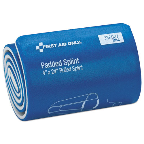 First Aid Only™ wholesale. Padded Splint, 4" X 24", Blue-white. HSD Wholesale: Janitorial Supplies, Breakroom Supplies, Office Supplies.