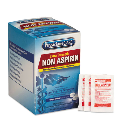 PhysiciansCare® wholesale. Pain Relievers-medicines, Xstrength Non-aspirin Acetaminophen,2-packet,125 Pk-bx. HSD Wholesale: Janitorial Supplies, Breakroom Supplies, Office Supplies.