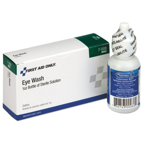 First Aid Only™ wholesale. 24 Unit Ansi Class A+ Refill, Eyewash, 1 Oz. HSD Wholesale: Janitorial Supplies, Breakroom Supplies, Office Supplies.