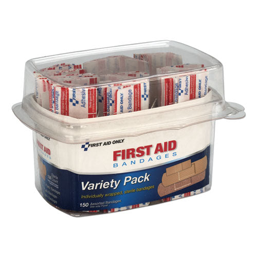 PhysiciansCare® by First Aid Only® wholesale. First Aid Bandages, Assorted, 150 Pieces-kit. HSD Wholesale: Janitorial Supplies, Breakroom Supplies, Office Supplies.
