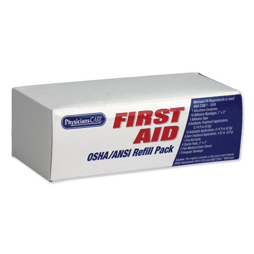 PhysiciansCare® by First Aid Only® wholesale. Osha First Aid Refill Kit, 48 Pieces-kit. HSD Wholesale: Janitorial Supplies, Breakroom Supplies, Office Supplies.