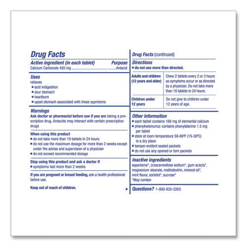 First Aid Only™ wholesale. Over The Counter Antacid Medications For First Aid Cabinet, 2 Tablets-dose, 125 Doses-box. HSD Wholesale: Janitorial Supplies, Breakroom Supplies, Office Supplies.