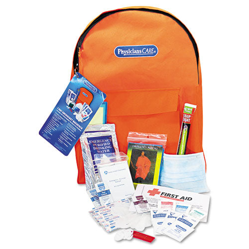 PhysiciansCare® by First Aid Only® wholesale. Emergency Preparedness First Aid Backpack, 43 Pieces-kit. HSD Wholesale: Janitorial Supplies, Breakroom Supplies, Office Supplies.