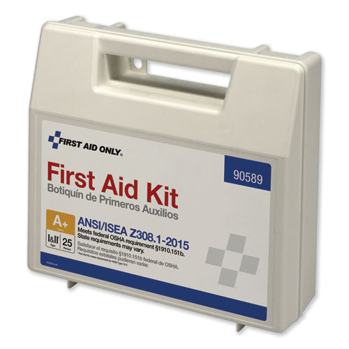 First Aid Only™ wholesale. Ansi 2015 Compliant Class A+ Type I And Ii First Aid Kit For 25 People, 141 Pieces. HSD Wholesale: Janitorial Supplies, Breakroom Supplies, Office Supplies.