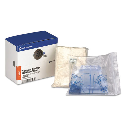 First Aid Only™ wholesale. Triangular Sling-bandage And Cpr Mask, 2 Pieces. HSD Wholesale: Janitorial Supplies, Breakroom Supplies, Office Supplies.