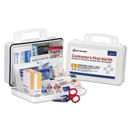 First Aid Only™ wholesale. Contractor Ansi Class A+ First Aid Kit For 25 People, 128 Pieces. HSD Wholesale: Janitorial Supplies, Breakroom Supplies, Office Supplies.