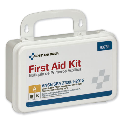 First Aid Only™ wholesale. Ansi Class A 10 Person First Aid Kit, 71 Pieces. HSD Wholesale: Janitorial Supplies, Breakroom Supplies, Office Supplies.