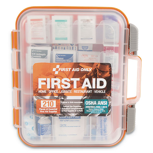 First Aid Only™ wholesale. Ansi Class A Bulk First Aid Kit, 210 Pieces, Plastic Case. HSD Wholesale: Janitorial Supplies, Breakroom Supplies, Office Supplies.