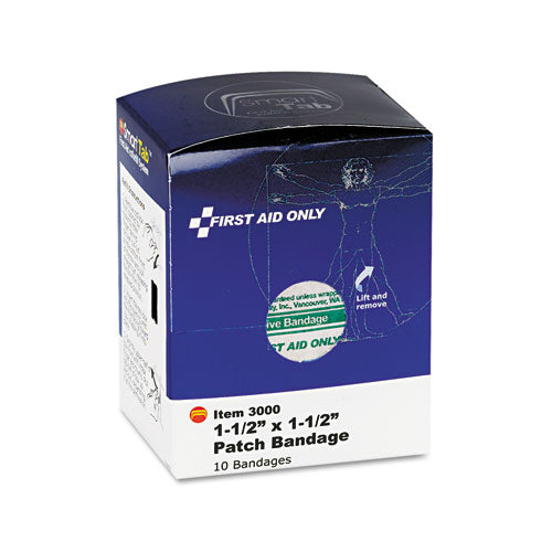 First Aid Only™ wholesale. Smartcompliance Patch Bandages, 1 1-2" X 1 1-2", 10-box. HSD Wholesale: Janitorial Supplies, Breakroom Supplies, Office Supplies.