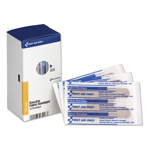 First Aid Only™ wholesale. Knuckle Bandages, Individually Sterilized, 10-box. HSD Wholesale: Janitorial Supplies, Breakroom Supplies, Office Supplies.