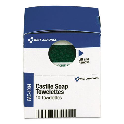 First Aid Only™ wholesale. Smartcompliance Castile Soap Towelettes, 10-box. HSD Wholesale: Janitorial Supplies, Breakroom Supplies, Office Supplies.