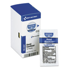 Load image into Gallery viewer, First Aid Only™ wholesale. Gel Hand Sanitizer Packets For Smartcompliance First Aid Kits, Clean, 0.9 G, 10-box. HSD Wholesale: Janitorial Supplies, Breakroom Supplies, Office Supplies.