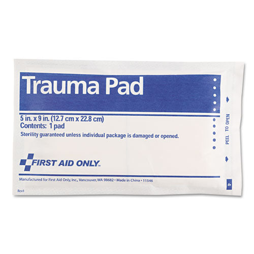 First Aid Only™ wholesale. Smartcompliance Trauma Pad, 5" X 9". HSD Wholesale: Janitorial Supplies, Breakroom Supplies, Office Supplies.