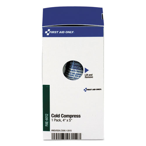 First Aid Only™ wholesale. Smartcompliance Instant Cold Compress, 5" X 4". HSD Wholesale: Janitorial Supplies, Breakroom Supplies, Office Supplies.