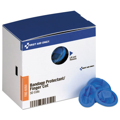 First Aid Only™ wholesale. Refill F-smartcompliance Gen Business Cabinet, Finger Cots, Blue, Nitrile, 50-bx. HSD Wholesale: Janitorial Supplies, Breakroom Supplies, Office Supplies.