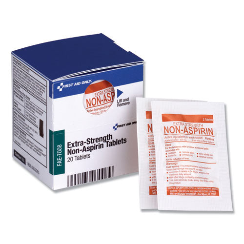 First Aid Only™ wholesale. Refill F-smartcompliance Gen Cabinet, Non-aspirin Tablets, 20 Tablets. HSD Wholesale: Janitorial Supplies, Breakroom Supplies, Office Supplies.