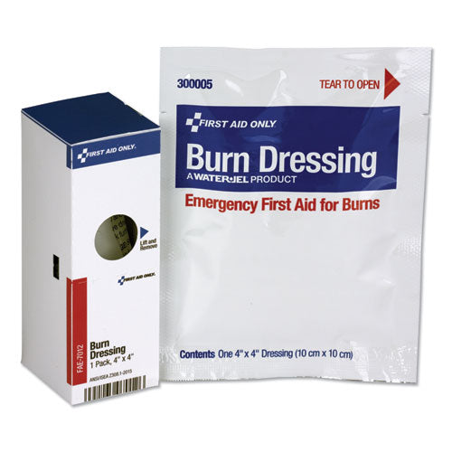 First Aid Only™ wholesale. Smartcompliance Refill Burn Dressing, 4 X 4, White. HSD Wholesale: Janitorial Supplies, Breakroom Supplies, Office Supplies.