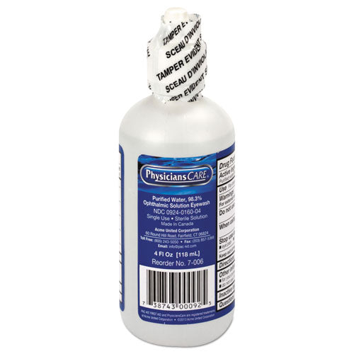 First Aid Only™ wholesale. Refill For Smartcompliance General Business Cabinet, 4 Oz Eyewash Bottle. HSD Wholesale: Janitorial Supplies, Breakroom Supplies, Office Supplies.