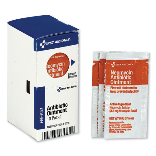 First Aid Only™ wholesale. Smartcompliance Antibiotic Ointment, 10 Packets-box. HSD Wholesale: Janitorial Supplies, Breakroom Supplies, Office Supplies.