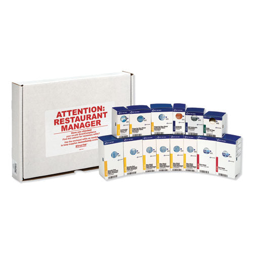 First Aid Only™ wholesale. Smartcompliance Restaurant First Aid Cabinet Refill, 214-pieces. HSD Wholesale: Janitorial Supplies, Breakroom Supplies, Office Supplies.