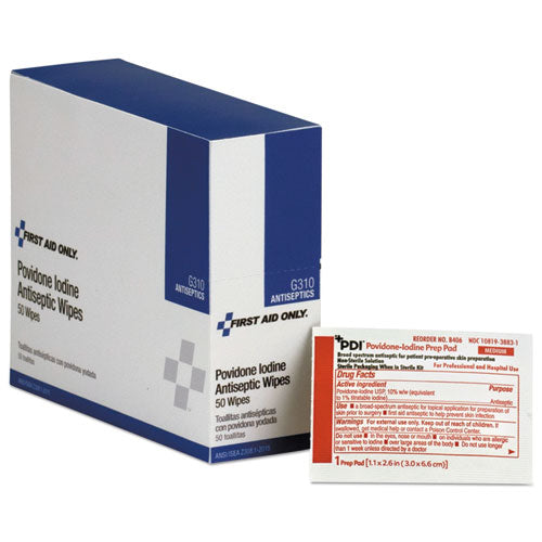 First Aid Only™ wholesale. Refill For Smartcompliance General Business Cabinet, Pvp Iodine, 50-bx. HSD Wholesale: Janitorial Supplies, Breakroom Supplies, Office Supplies.