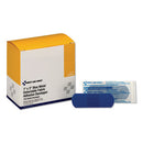 First Aid Only™ wholesale. Adhesive Blue Metal Detectable Bandages, 1 X 3, Plastic W-foil, 100-bx, 12 Bx-ct. HSD Wholesale: Janitorial Supplies, Breakroom Supplies, Office Supplies.