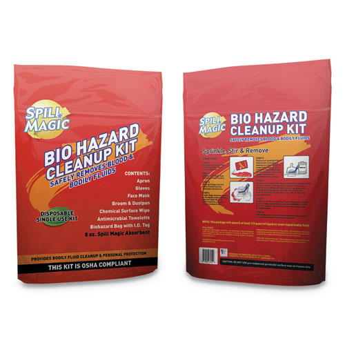 Spill Magic™ wholesale. Biohazard Spill Cleanup, 3-4" X 6" X 9". HSD Wholesale: Janitorial Supplies, Breakroom Supplies, Office Supplies.
