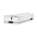 Bankers Box® wholesale. Liberty Check And Form Boxes, 11" X 24" X 5", White-blue, 12-carton. HSD Wholesale: Janitorial Supplies, Breakroom Supplies, Office Supplies.