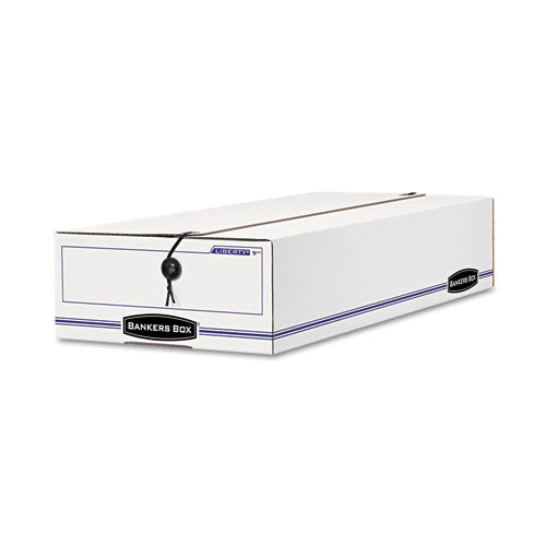 Bankers Box® wholesale. Liberty Check And Form Boxes, 11" X 24" X 5", White-blue, 12-carton. HSD Wholesale: Janitorial Supplies, Breakroom Supplies, Office Supplies.